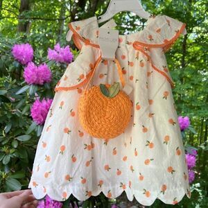 Rachel Zoe Orange Dress with Matching Purse Size 18 Months